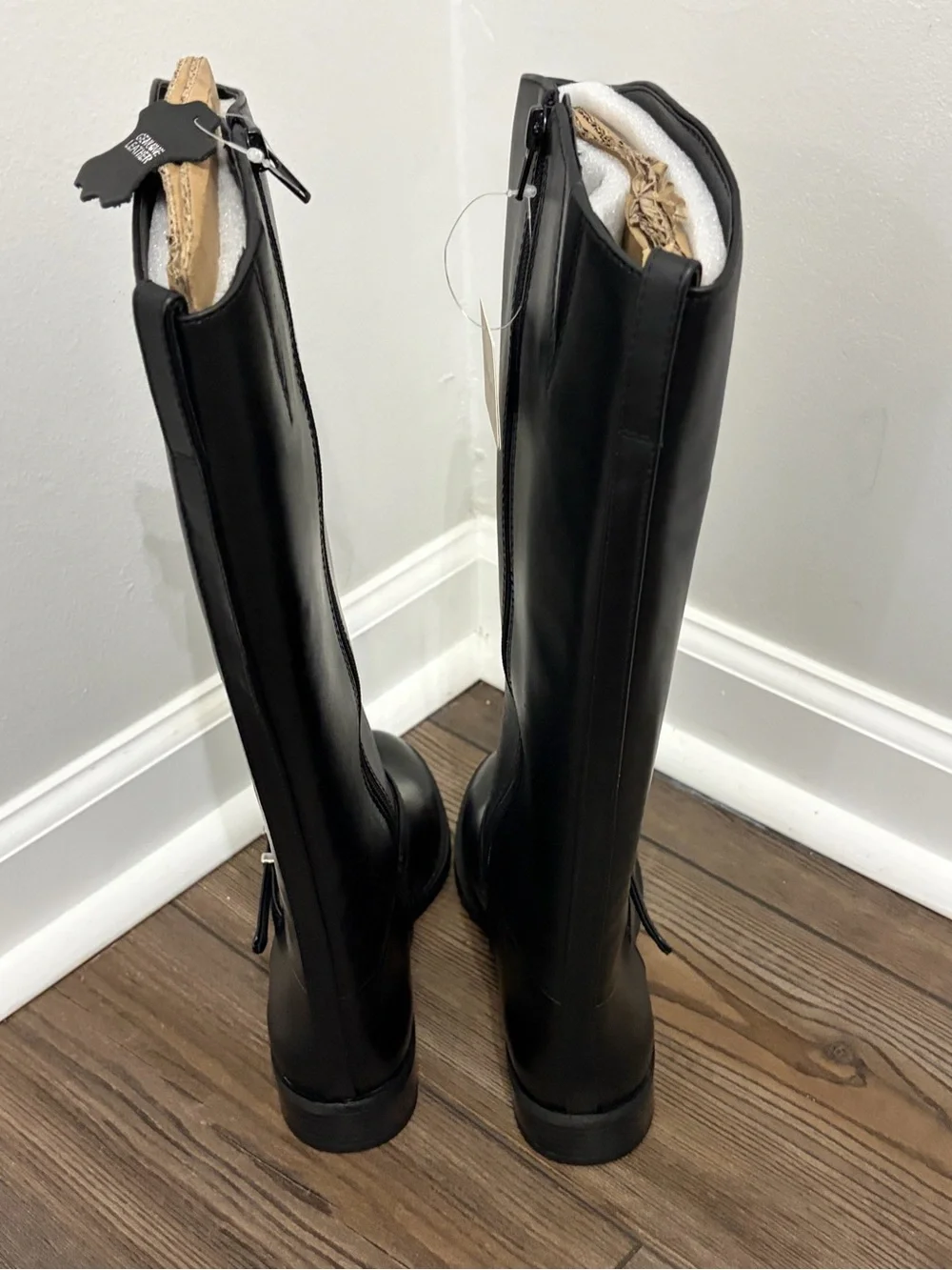 Women's Black Over-the-Knee Zip Riding Boots